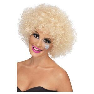 Smiffys Unisex Adult 70s Funky Afro Wig / Blonde